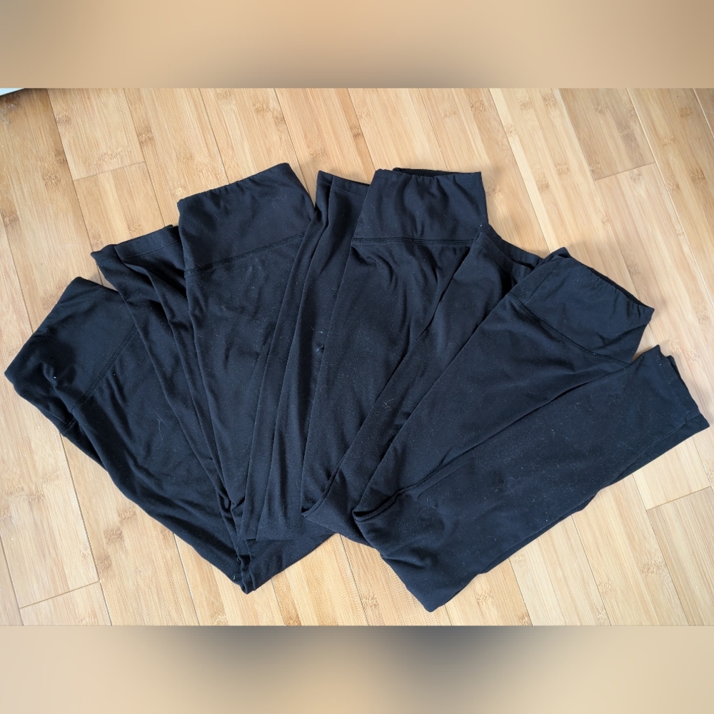 Four Pairs Of Felina Black Leggings